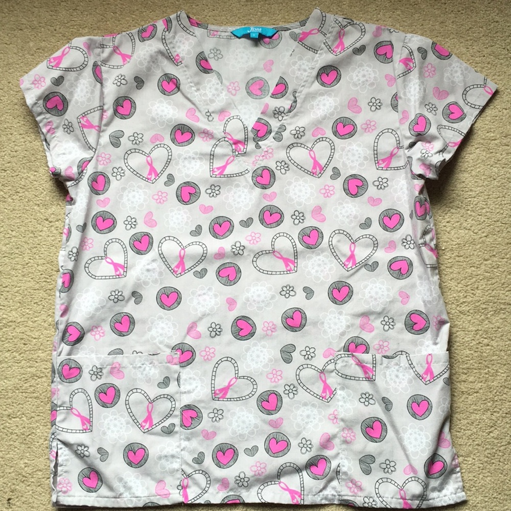 Breast Cancer Awareness Scrub Top
